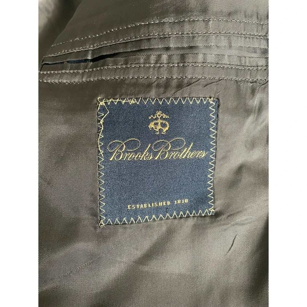 Brooks Brothers Loro Piana‎ Blazer Men 46L Long Grey Super 110s Wool Sport Coat